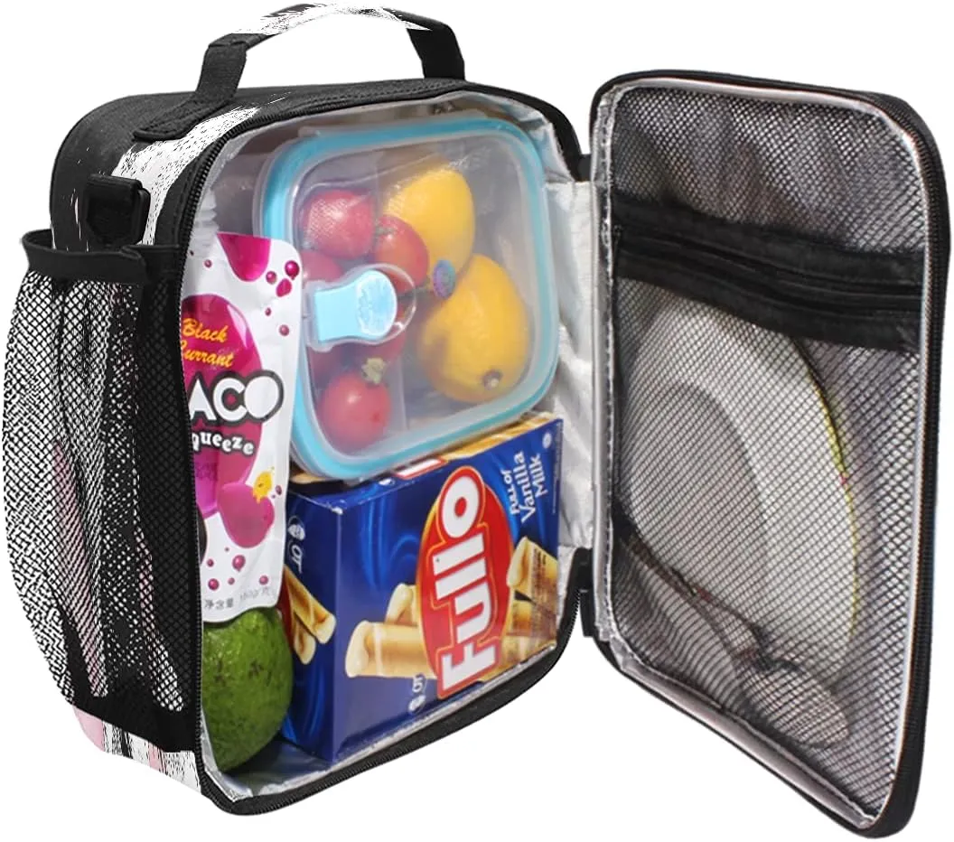 Lunch Bag Insulated Boxes Cute French Bulldog Cooler Lunch Handbags African American Woman Organizer Containers for Picnic School Office
