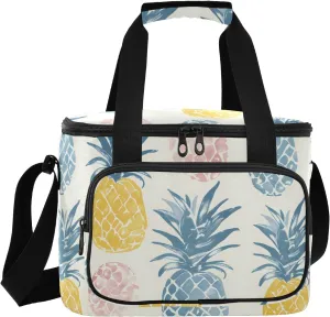 Lunch Bag Women Insulated Lunch Box Shoulder Lunch Tote Reusable Cooler Lunchbox Handbag Organizer for Work Picnic Hiking Pineapple Rubbing