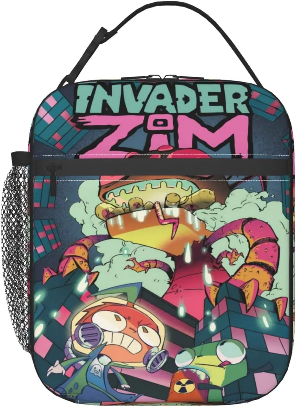 Lunch Bags Invader Anime Zim Insulated Lunch Tote Reusable Portable Lunch Box for Outdoor Office Picnic 10 X 4 X 8 in
