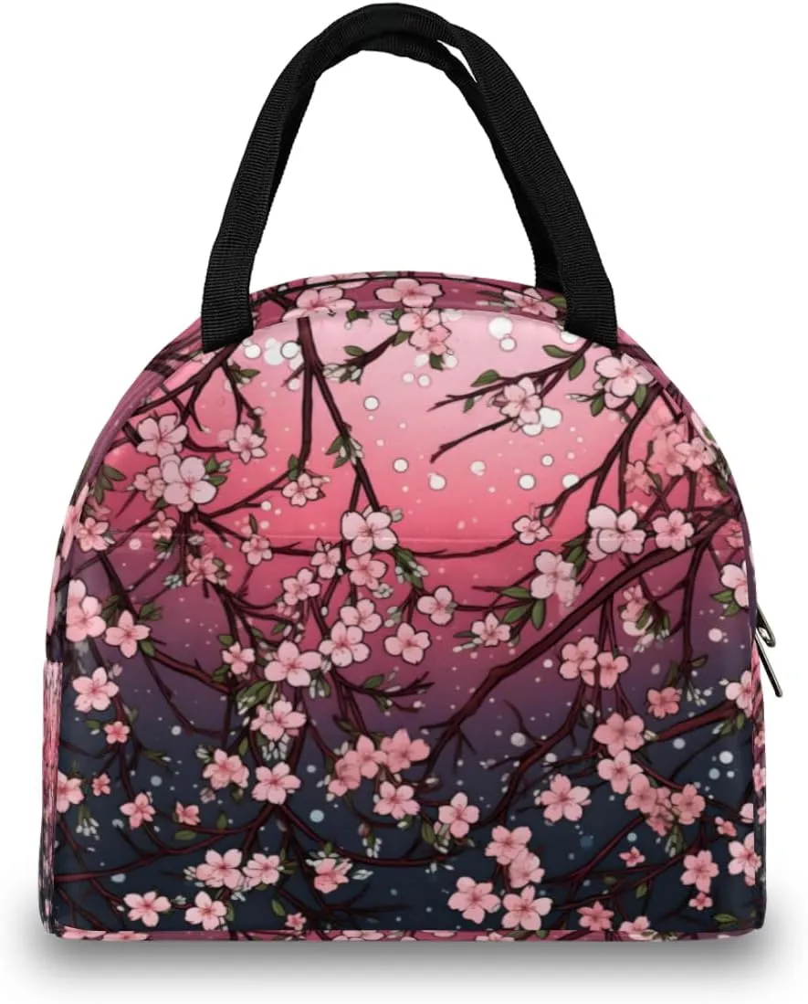 Lunch Tote Bag Classic Romance Style Reusable Insulated Bags Waterproof Adult Portable Meal Cooler Pack for Women Men Picnic Office Work Travel
