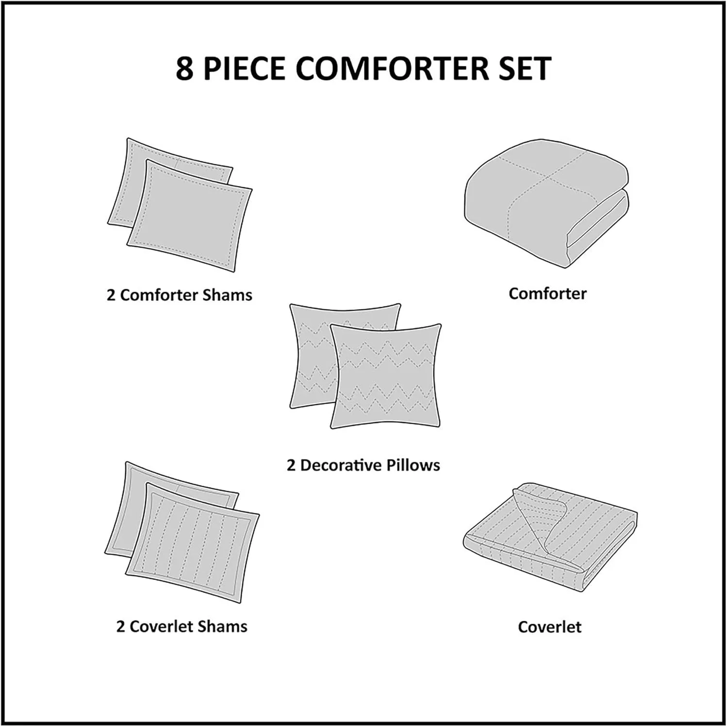 Madison Park Marina Comforter Quilt Combo Set - Modern Luxury Design, All Season Down Alternative Bedding, Matching Shams, Decorative Pillows, Full/Queen(90"x90"), Aqua 8 Piece