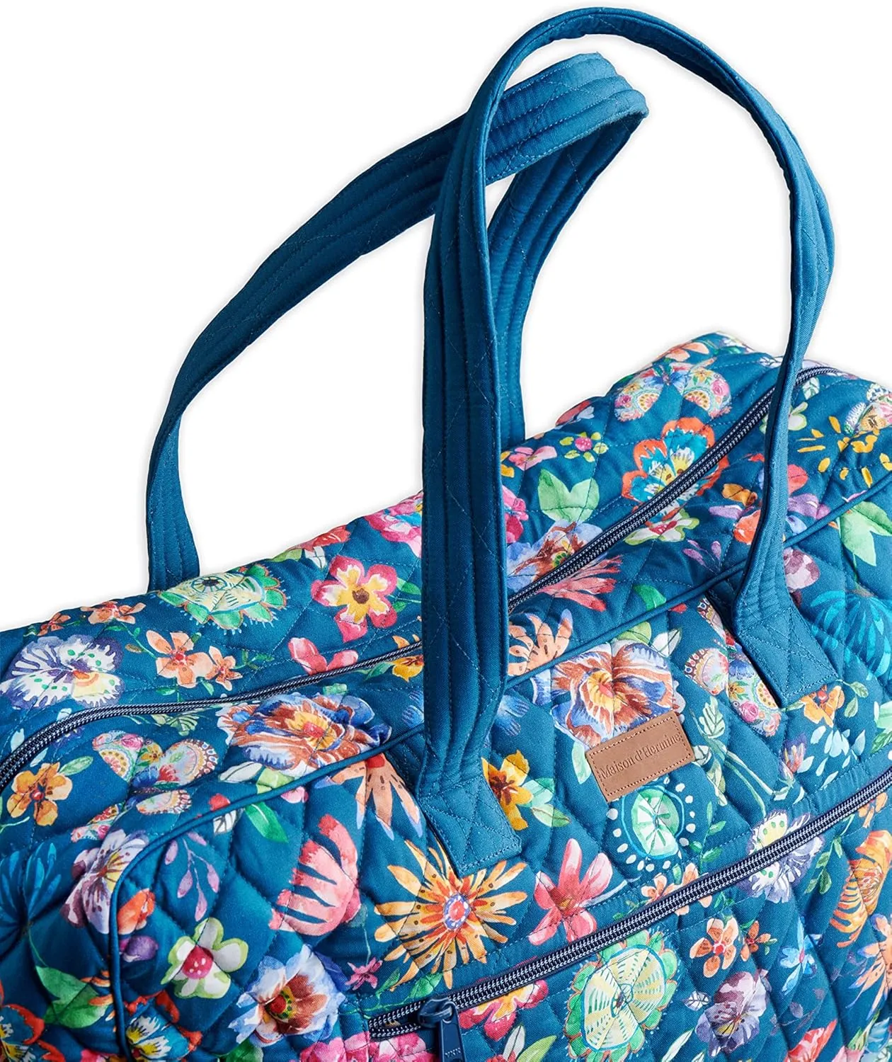 Maison d' Hermine 100% Cotton Handbag | Shoulder Bag | Shoulder Bag for the Beach | Shopping | Travel | Hiking | Women with Zip Pockets