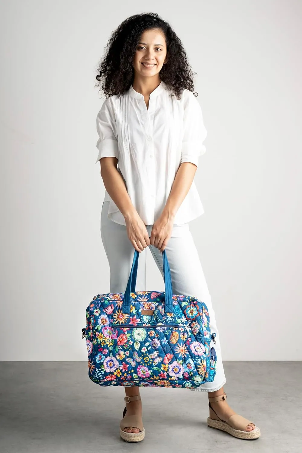 Maison d' Hermine 100% Cotton Handbag | Shoulder Bag | Shoulder Bag for the Beach | Shopping | Travel | Hiking | Women with Zip Pockets
