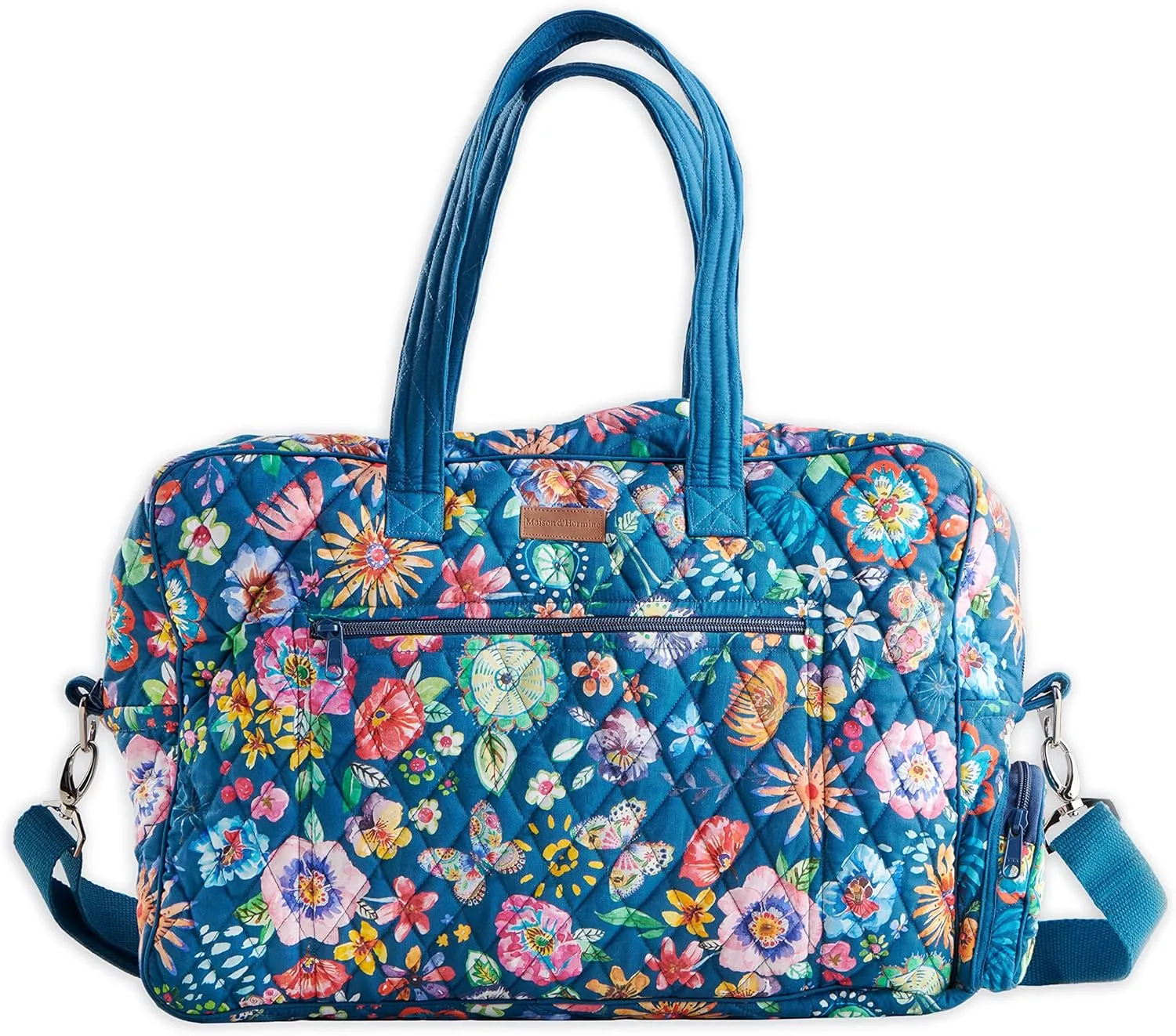 Maison d' Hermine 100% Cotton Handbag | Shoulder Bag | Shoulder Bag for the Beach | Shopping | Travel | Hiking | Women with Zip Pockets