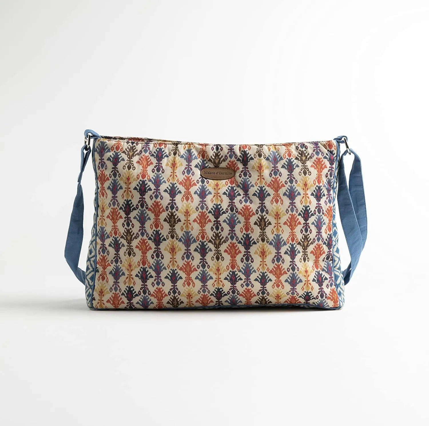 Maison d' Hermine Hand Bag Cotton Adjustable Shoulder Strap Cross Body Bag Tote purse with Zippered & Slip Pockets