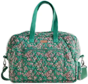 Maison d' Hermine Weekend Bag Cotton Quilted Duffel Overnight Luggage Weekender Gym Bag for Mothers Day Gifts Travel Men Women Business Travellers Family Trip, Surya - Green