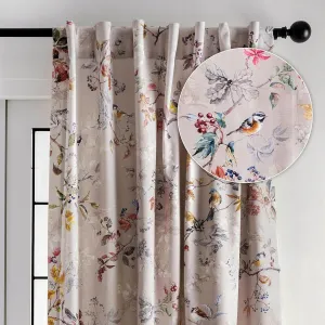 Maison d'Hermine Curtains for Living Room 100% Cotton 108 inch Length One Panel Light Filtering Curtains for Bedroom Windows with Rod and Loop Pockets Drapes (Equinoxe Multicolor, 50" W x 108" L)