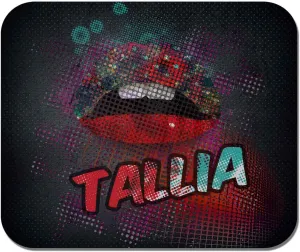Makoroni - Tallia Female Name - Non-Slip Rubber - Computer, Gaming, Office Mousepad