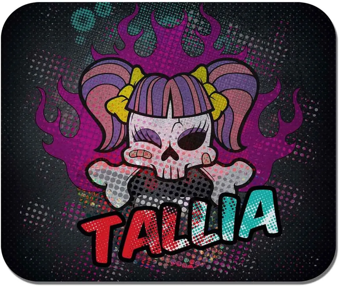 Makoroni - Tallia Female Name - Non-Slip Rubber - Computer, Gaming, Office Mousepad
