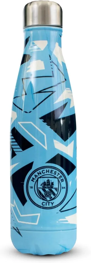 Manchester City 500ml Stainless Steel Vaccum Flask Thermal Bottle - Blue