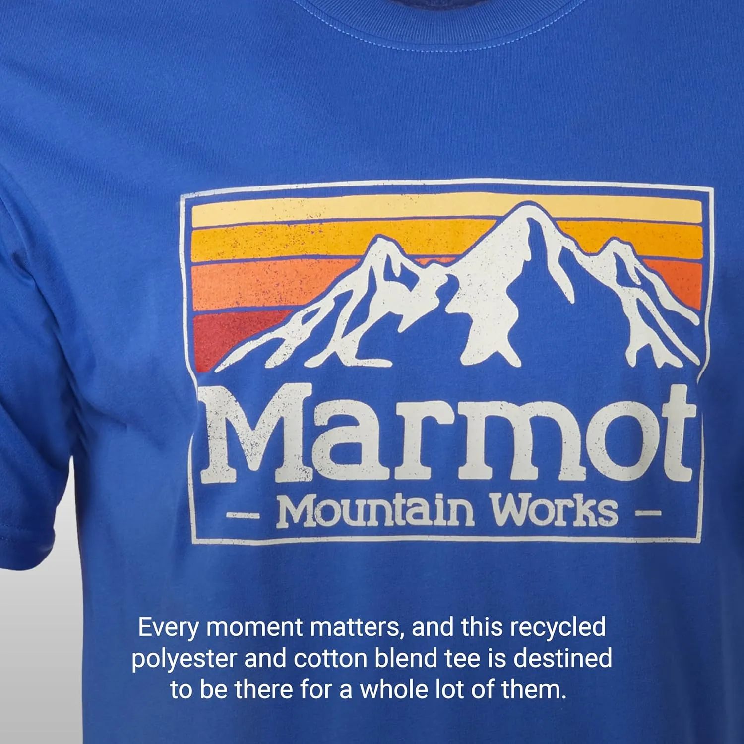 MARMOT Men's MMW Gradient Short-Sleeve Tee - Screen Printed Graphic on Soft, Breathable, Eco-Friendly Cotton/Poly Blend