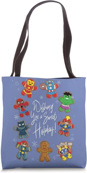 Marvel Avengers Christmas Gingerbread Wishing Sweet Holiday Tote Bag