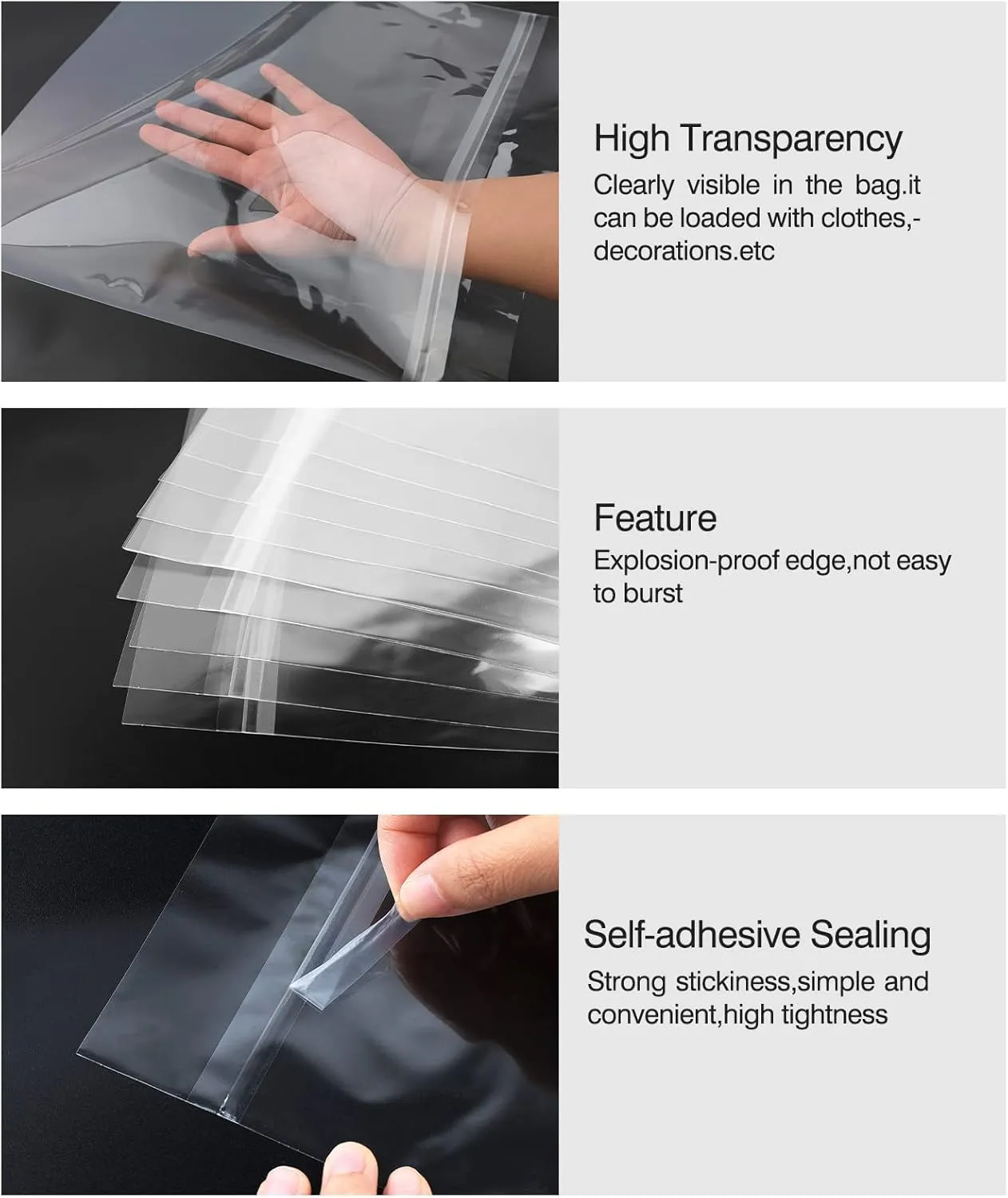 Mat Board Center, 50 Pack 12 11/16" x 12 3/8" Acid-Free Crystal Clear Sleeves Storage Bags for 12x12 Art Prints/Pictures/Photos/Framing Mat Mattes