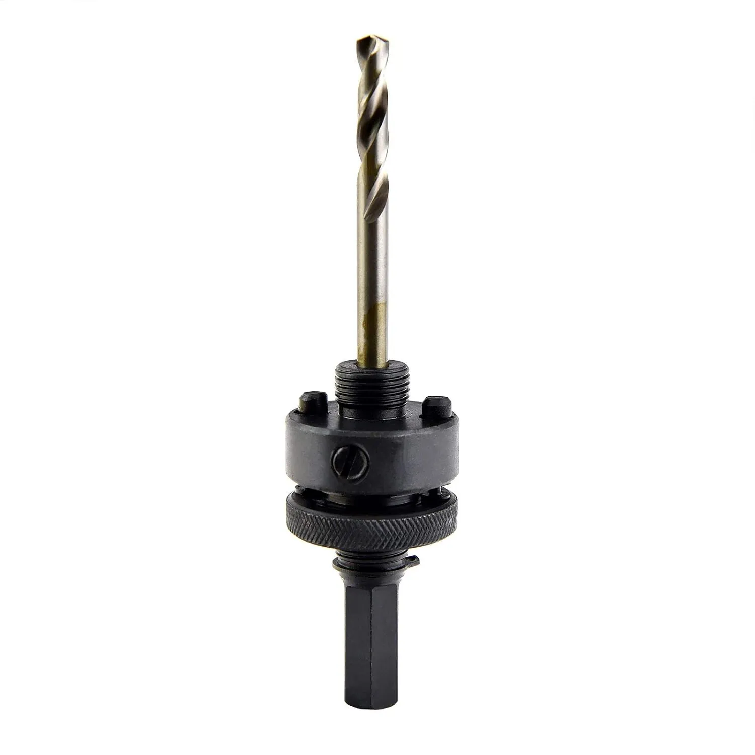 MaxTool 3/8" HEX Arbor/Mandrel Holesaw Accessry Fits 1-3/16" Up Holesaws 5/8-18UNF Thread 1/4"x4" M2 Pilot Drills for Deep Cut Holesaws; BA28H1809-M45PN9