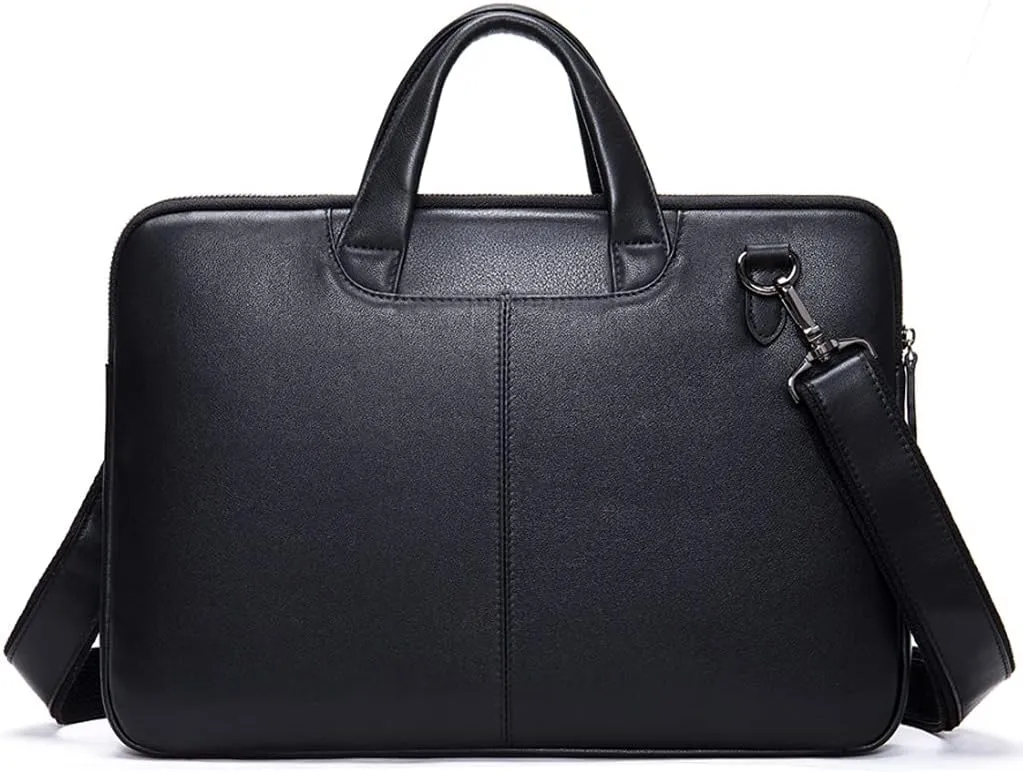 Men Briefcase Male BusinessLeather Laptop Bags Office Man Handbags for Documents Portfolio Bag