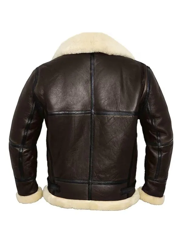 Mens B3 RAF Aviator Cockpit Pilot Military Shearling Warm Bomber Jacket