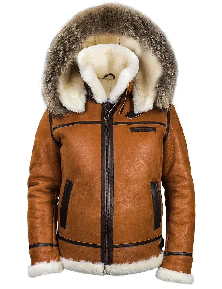 Men's Faux Shearling Aviator Jacket | Faux Leather | Warm and Rugged