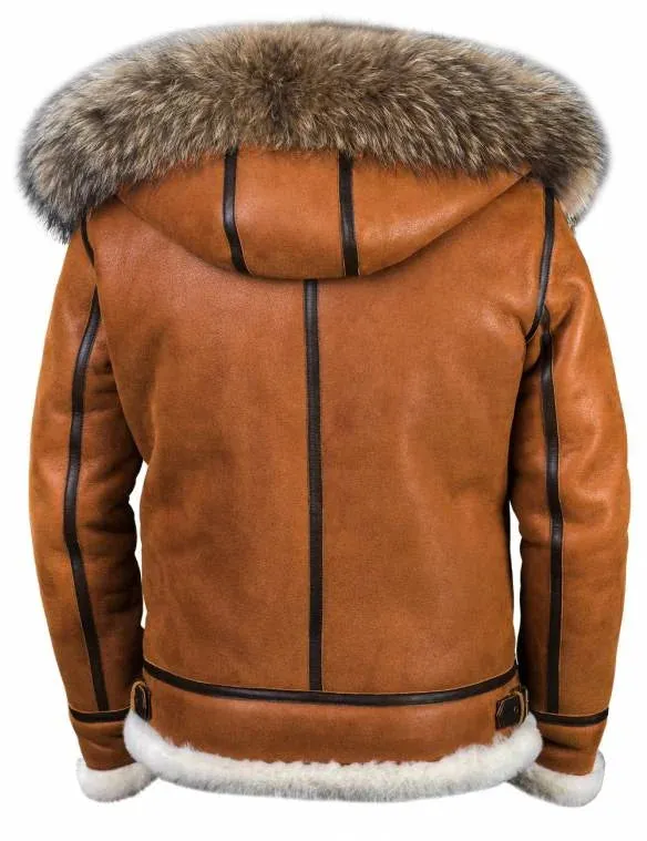 Men's Faux Shearling Aviator Jacket | Faux Leather | Warm and Rugged