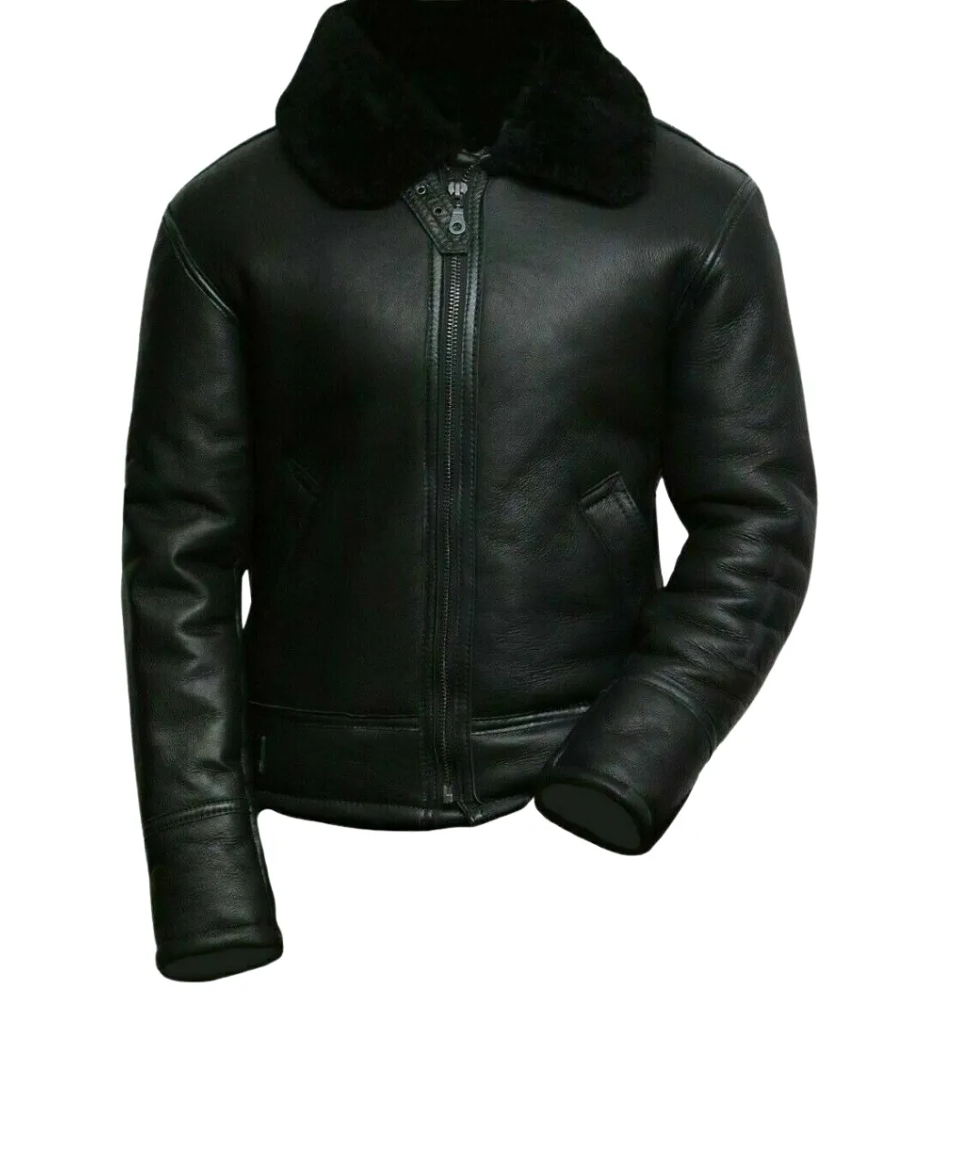 Men's Pilot Aviator Shearling Leather Jacket
