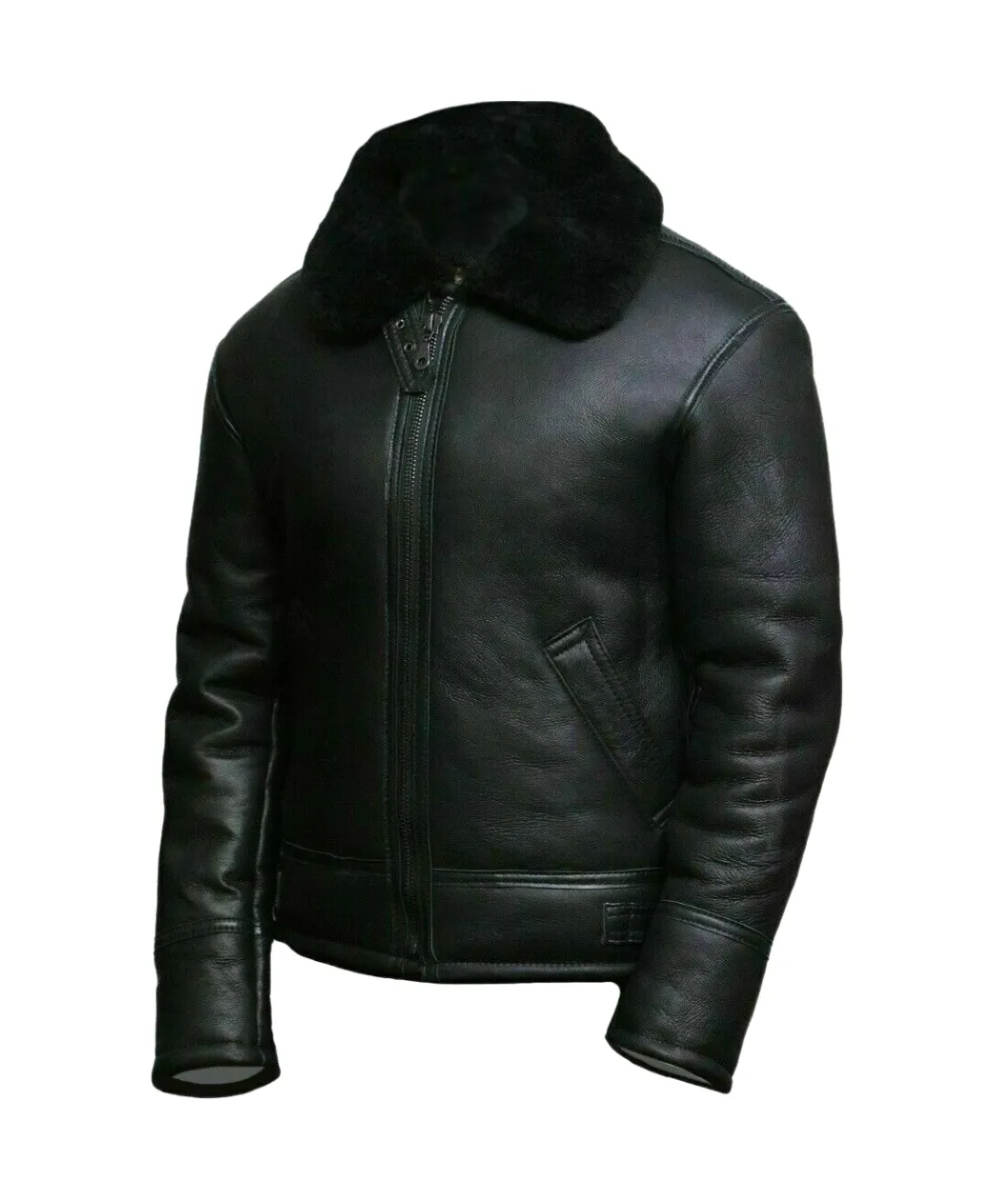 Men's Pilot Aviator Shearling Leather Jacket