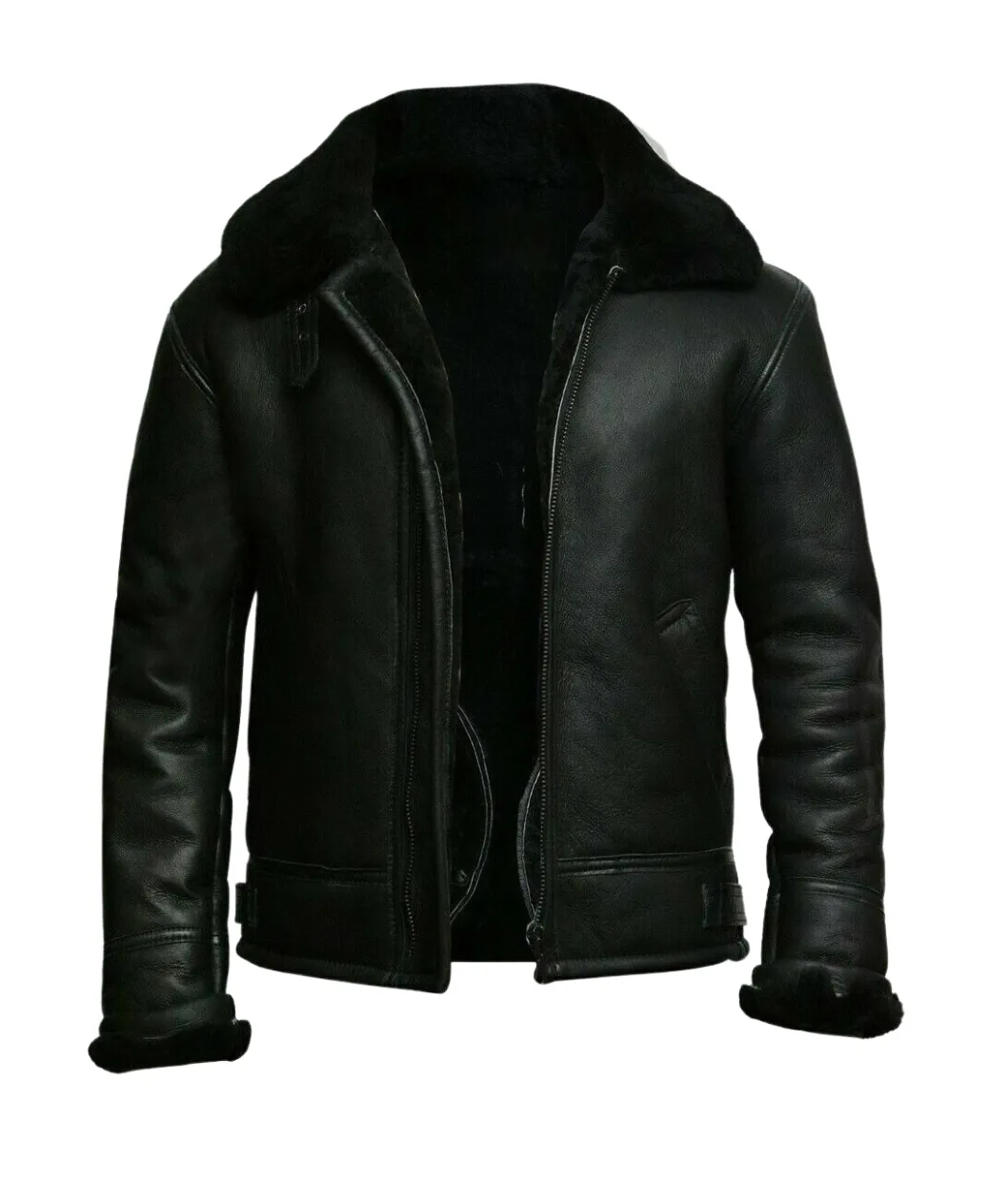 Men's Pilot Aviator Shearling Leather Jacket