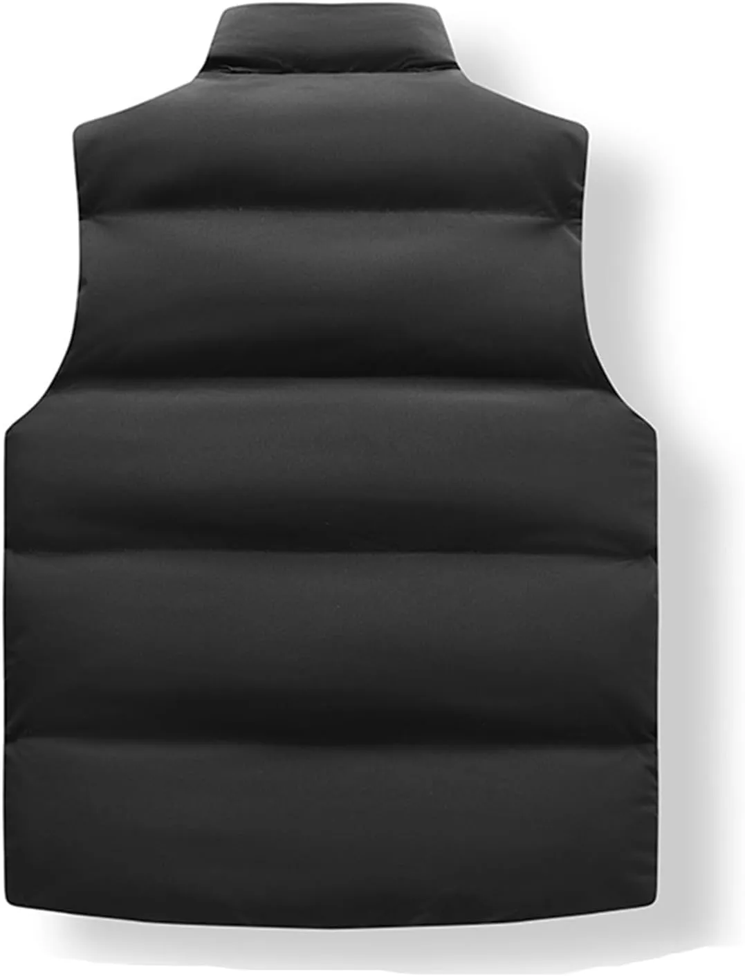 Men's Puffer Vest Lightweight Stand Collar Solid Sleeveless Down Coats Casual Packable Padded Winter Warm Outerwear