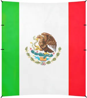 Mexico-flag-vector-square-flat-icon-725087509 Beach Cabana Tent UPF50  Easy Setup Sun Shelter with Sandbags & Sand Shovel for Backyard, Grassland, Park