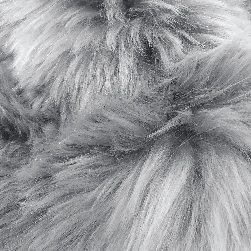 MH MYLUNE HOME Genuine Sheepskin Rug, New Zealand Natural Sheepskin Throw, Luxury Fluffy Sheepskin Seat/Chair Cover, Real Soft Shearling Lambskin Rug for Bedroom/Living Room, 2' x 3' Gray