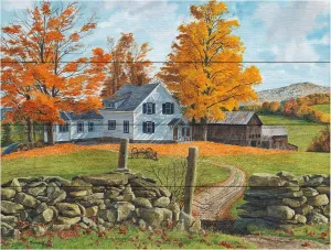 Michael Davidoff 'Autumn Near Guilford' Wood Slat Art