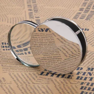 Mini 20X Folding Pocket Magnifier with Metal Case - Portable Reading Magnifying Glass for Inspection, Jewelry, Coins, Hobby, Travel