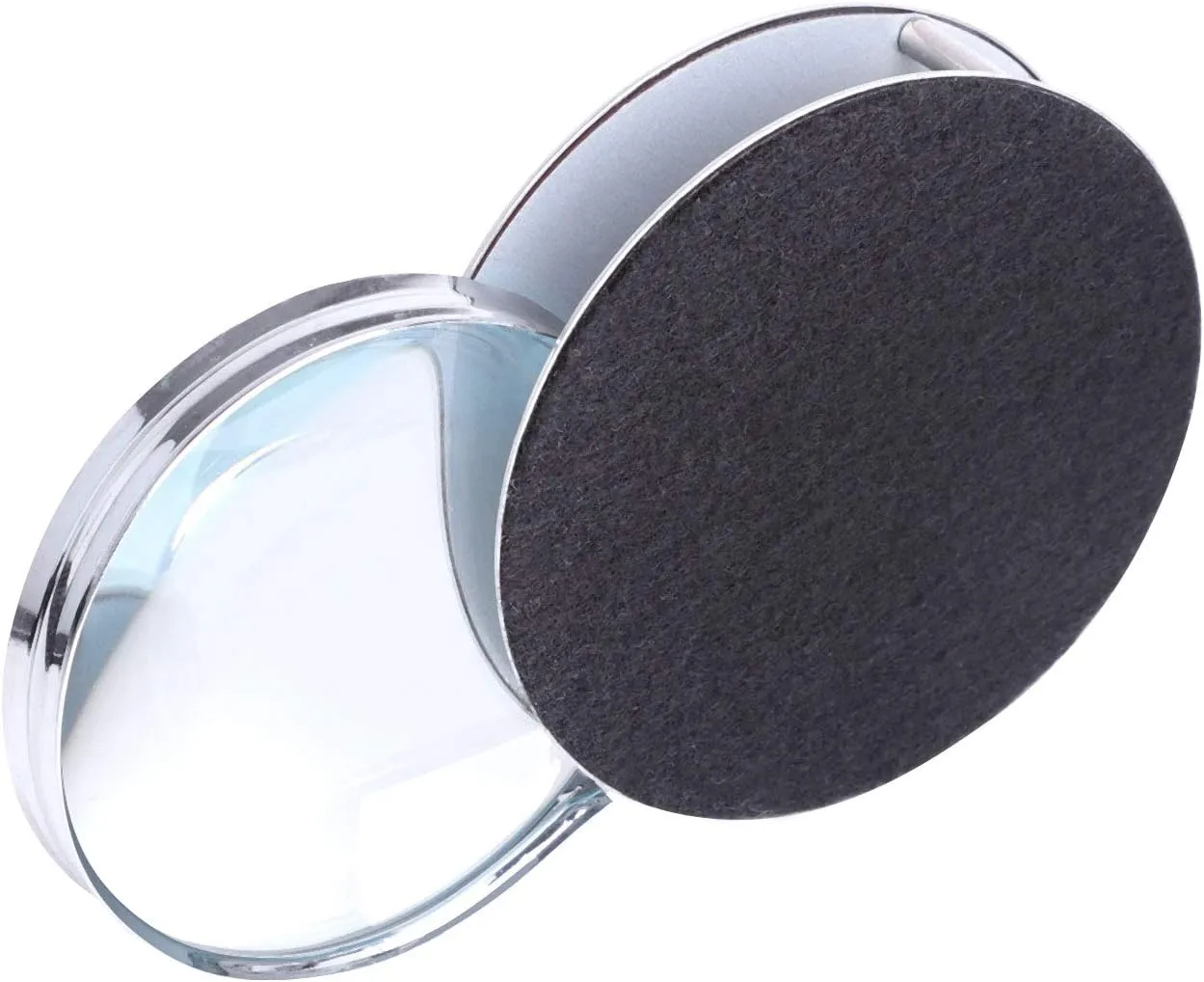Mini 20X Folding Pocket Magnifier with Metal Case - Portable Reading Magnifying Glass for Inspection, Jewelry, Coins, Hobby, Travel