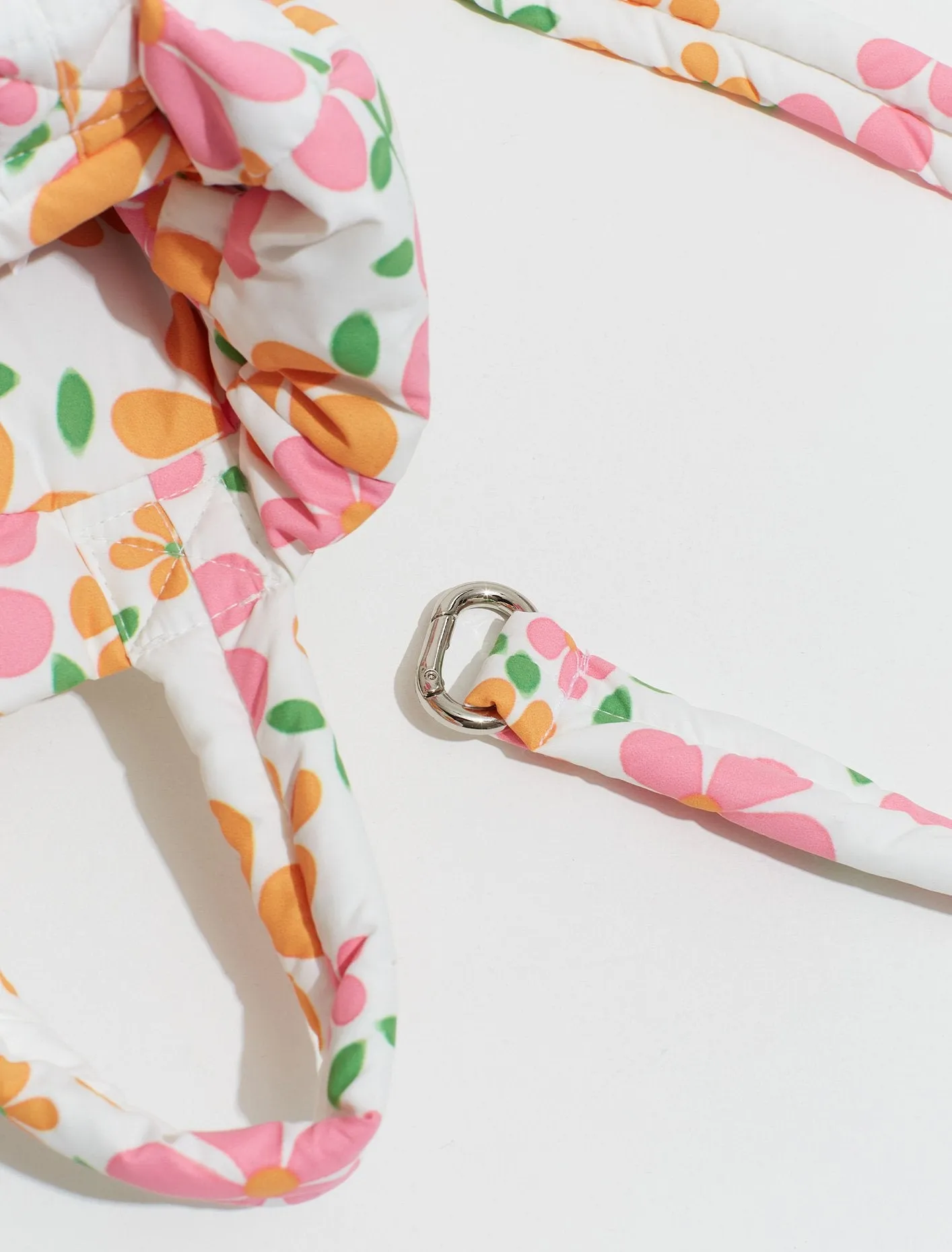 Mini Printed Puffer Bag in Floral