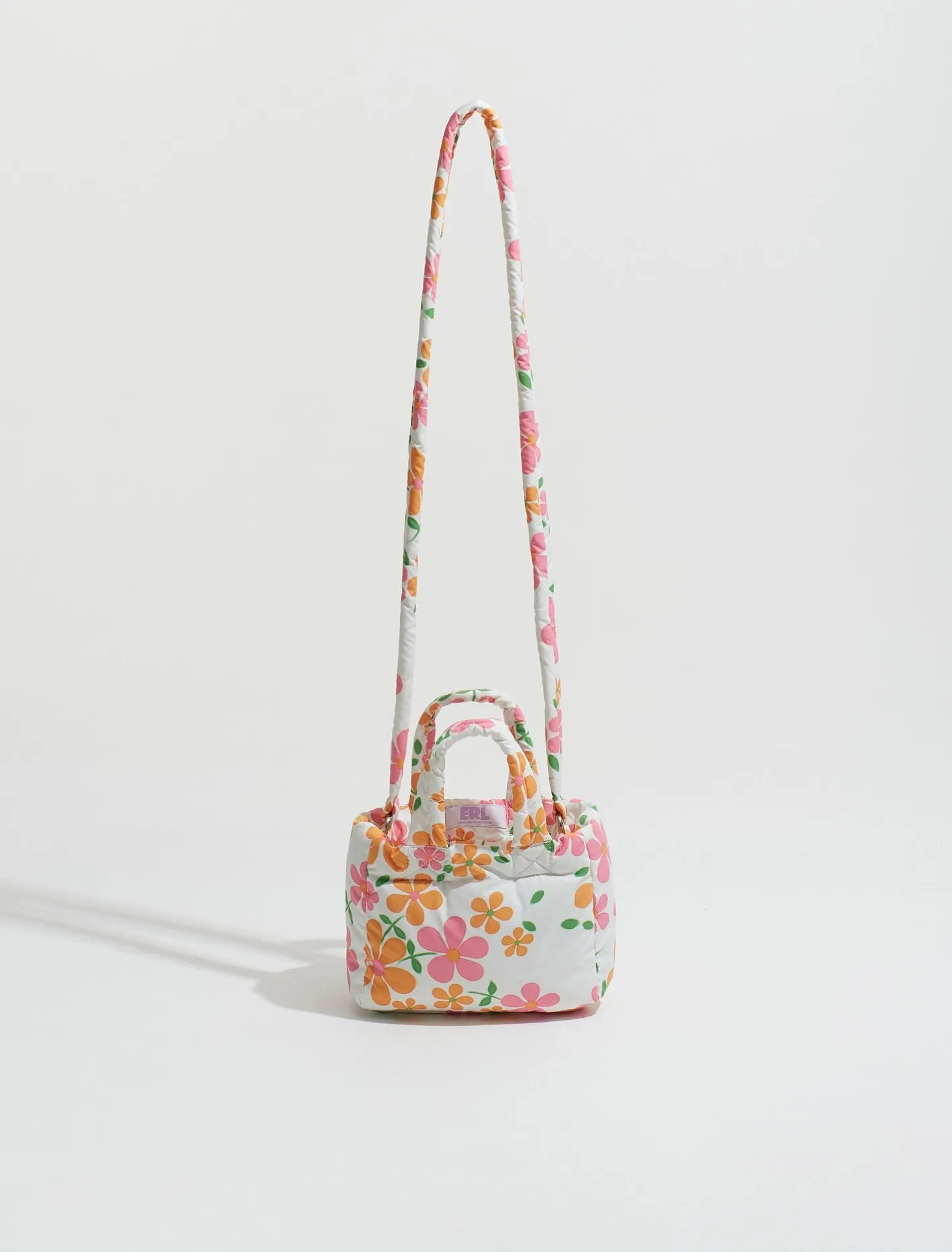 Mini Printed Puffer Bag in Floral
