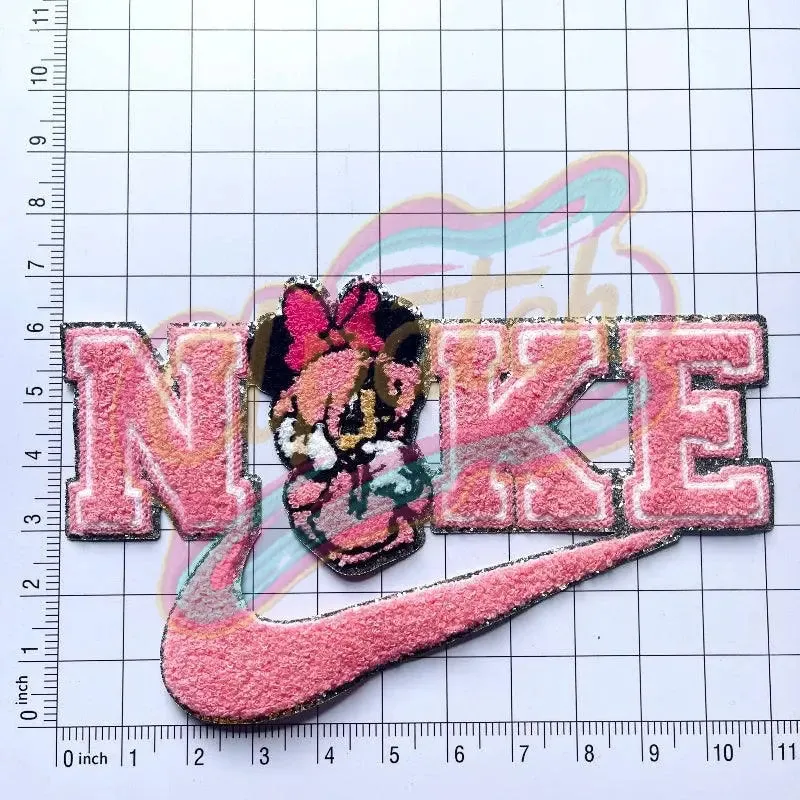 Minnie & Nike chenille fun new design embroidery patch