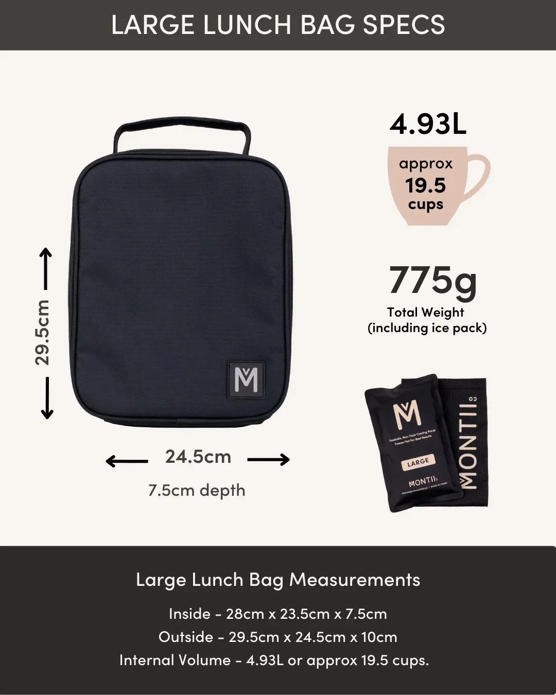 MontiiCo large insulated lunch bag - unicorn magic