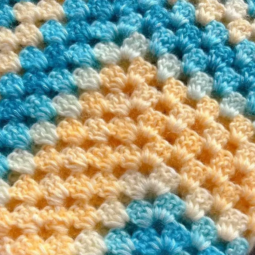 Multicolour Yarn for Crochet Knitting, Gradient Color Rainbow Yarn, 60%Cotton 30rylic 10%Wool-Blend Yarn, 1 Ball 100g, Soft Cake Yarn, Crochet Yarn for Scarves, Shawls and Garments (1152H, 3 Balls)