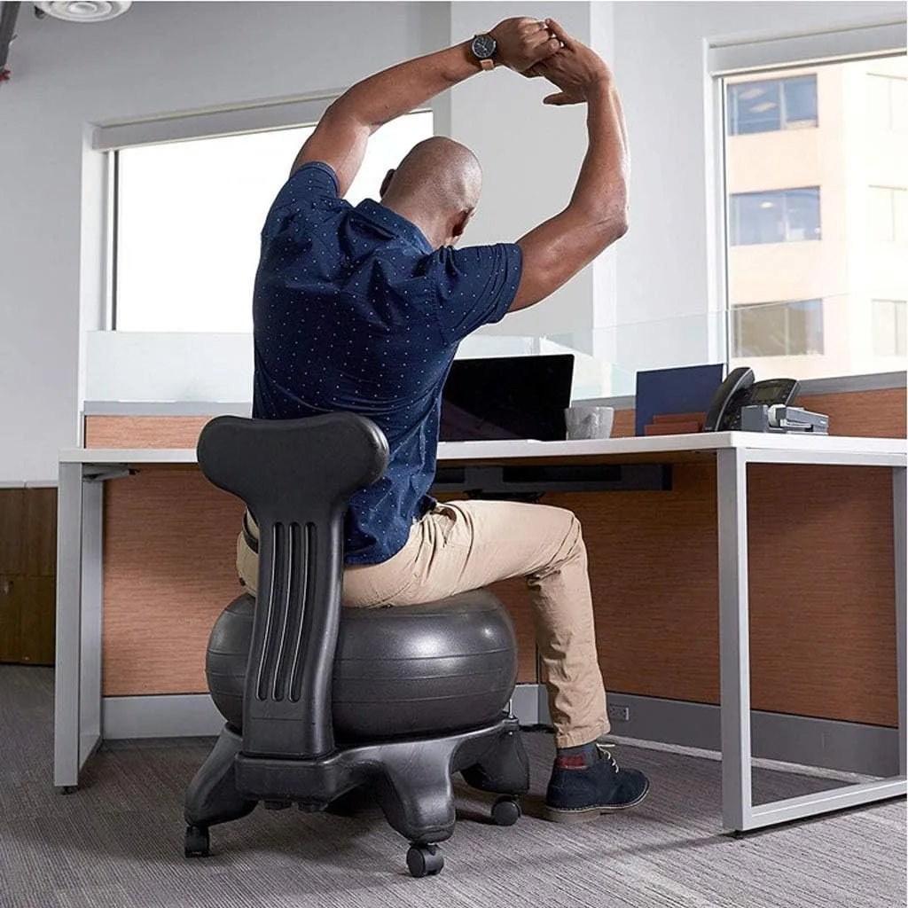 Multifunction Yoga Ball Chair - 55cm Anti-Burst Anti-Slip Swiss Ball for Pregnancy, Balance, Pilates or Birthing Therapy,Use at Office, Gym or Home