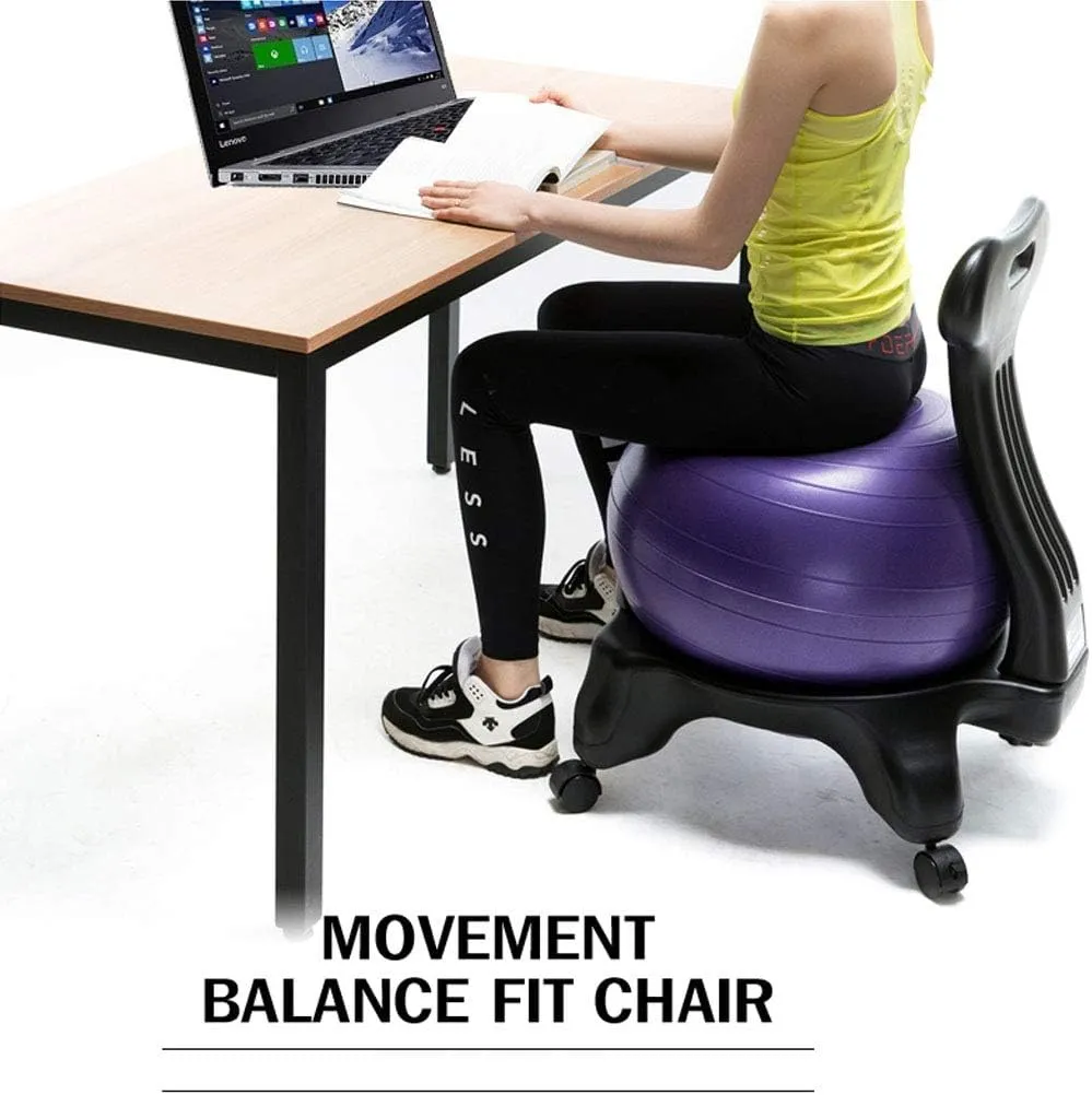 Multifunction Yoga Ball Chair - 55cm Anti-Burst Anti-Slip Swiss Ball for Pregnancy, Balance, Pilates or Birthing Therapy,Use at Office, Gym or Home