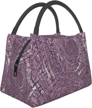 Musical Notation Print Patterns Lunch Bag For Women & Men Insulated Lunch Tote Bag Reusable Lunch Boxes For Work Travel Picnic