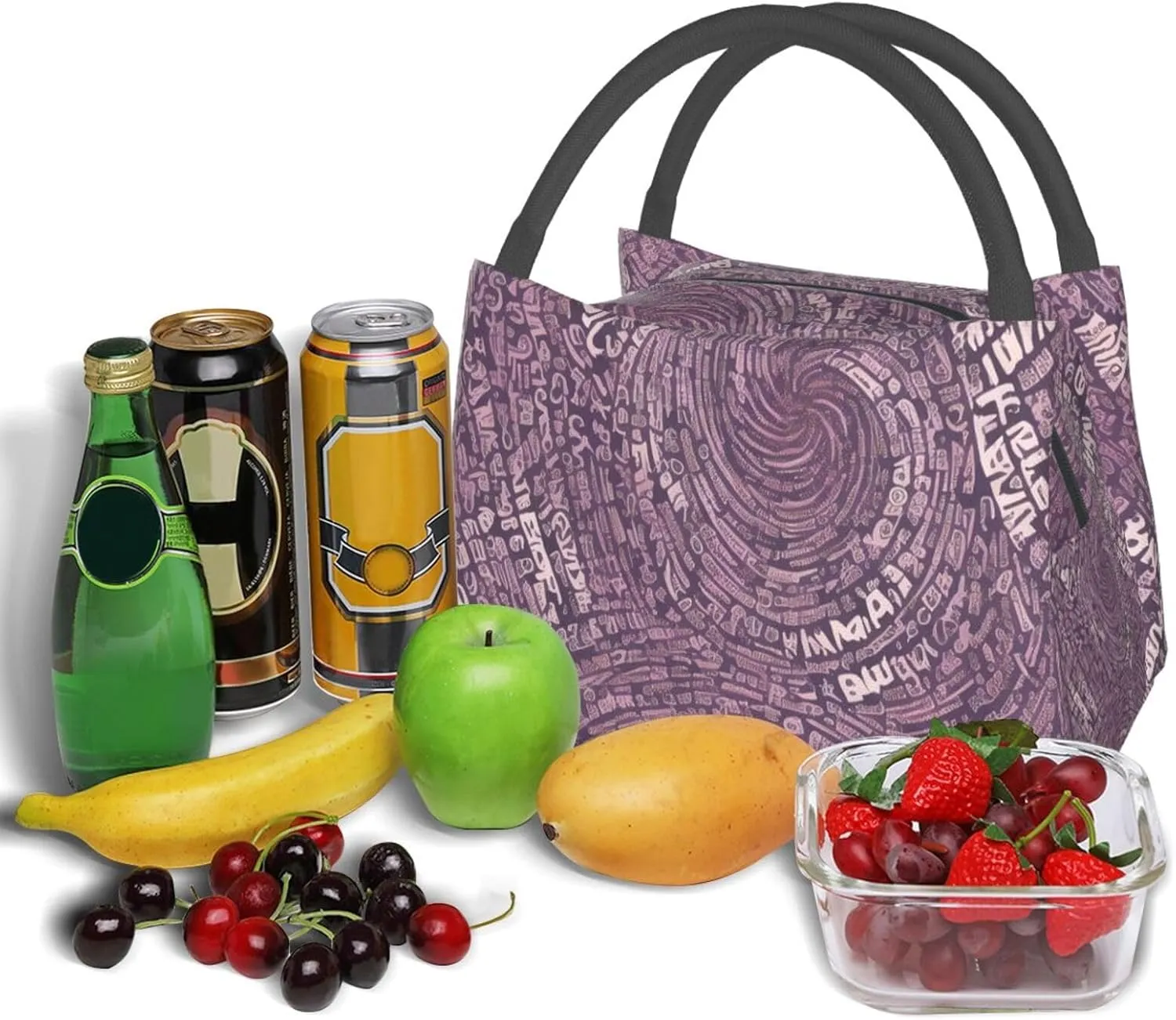Musical Notation Print Patterns Lunch Bag For Women & Men Insulated Lunch Tote Bag Reusable Lunch Boxes For Work Travel Picnic