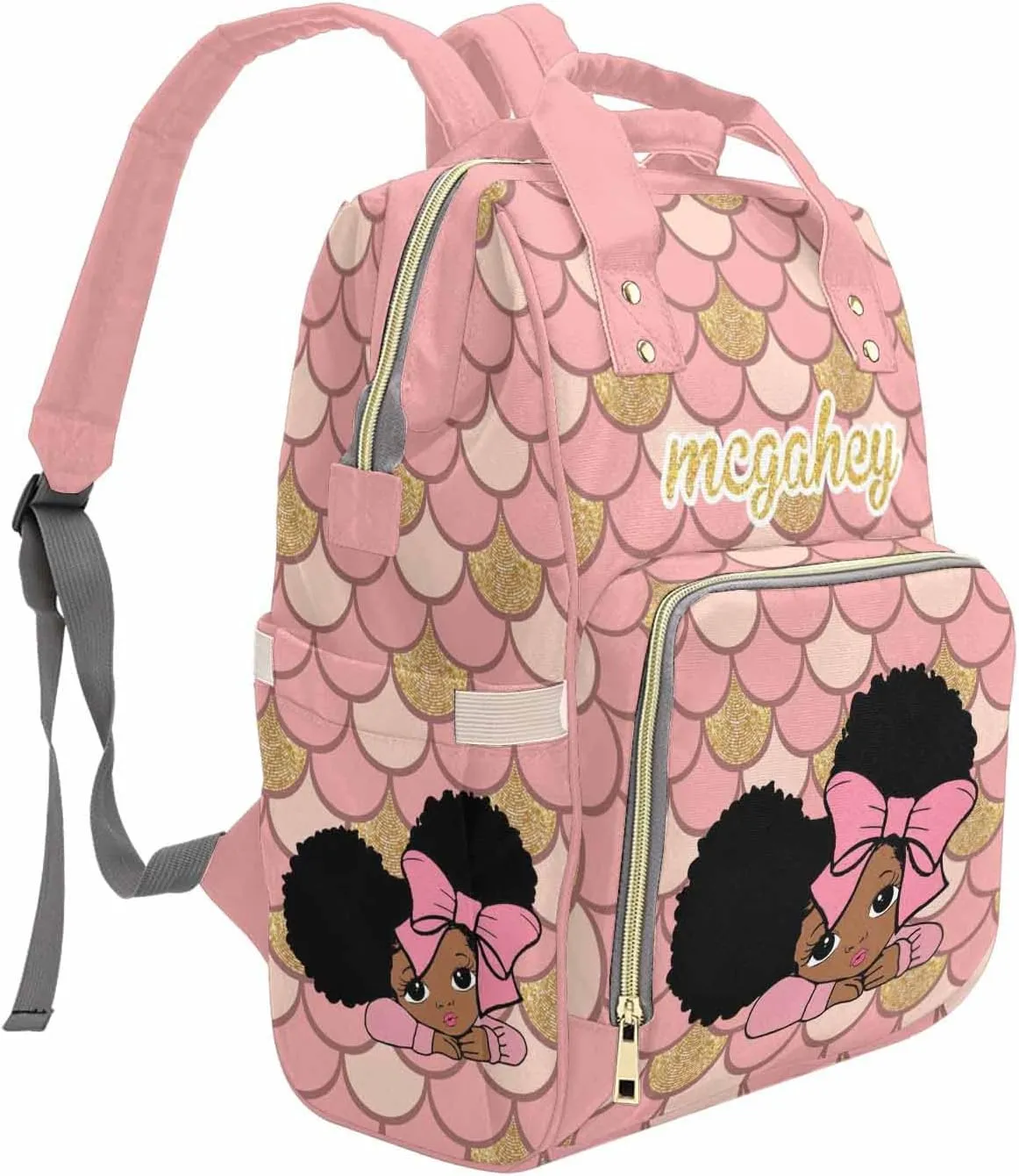 MyPupSocks Personalized Baby Backpack Diaper Bag with Name, Diaper Bag Custom with Name Custom Diaper Bags for Baby Boy, Nursing Baby Backpack for Boy Shower Gift