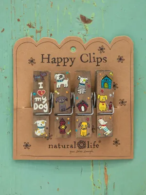 Natural Life Happy Clips-Heart My Dog, Set of 4