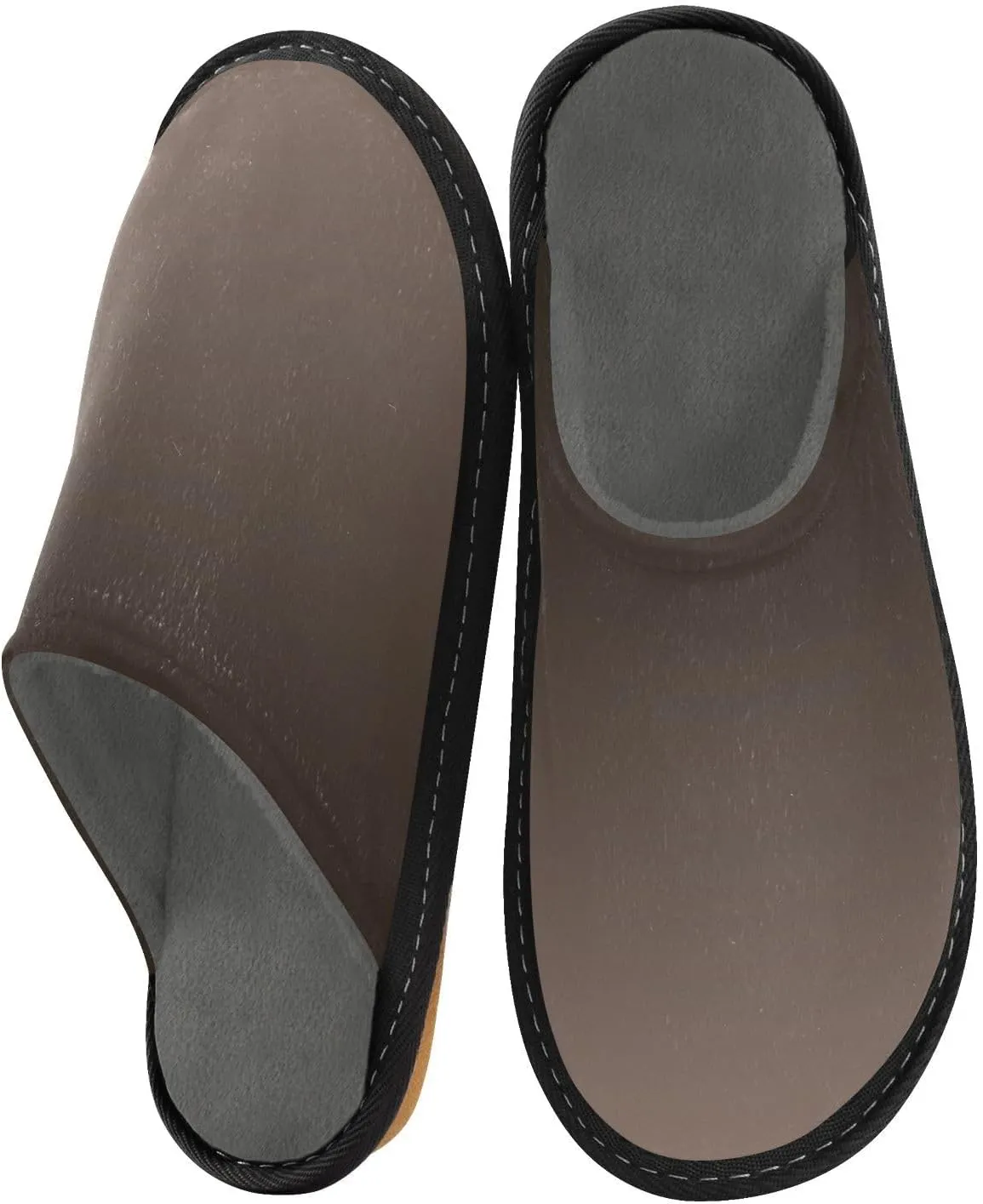 Navy Blue Green Gradient House Slippers for Women Men Non-Slip Winter Slippers