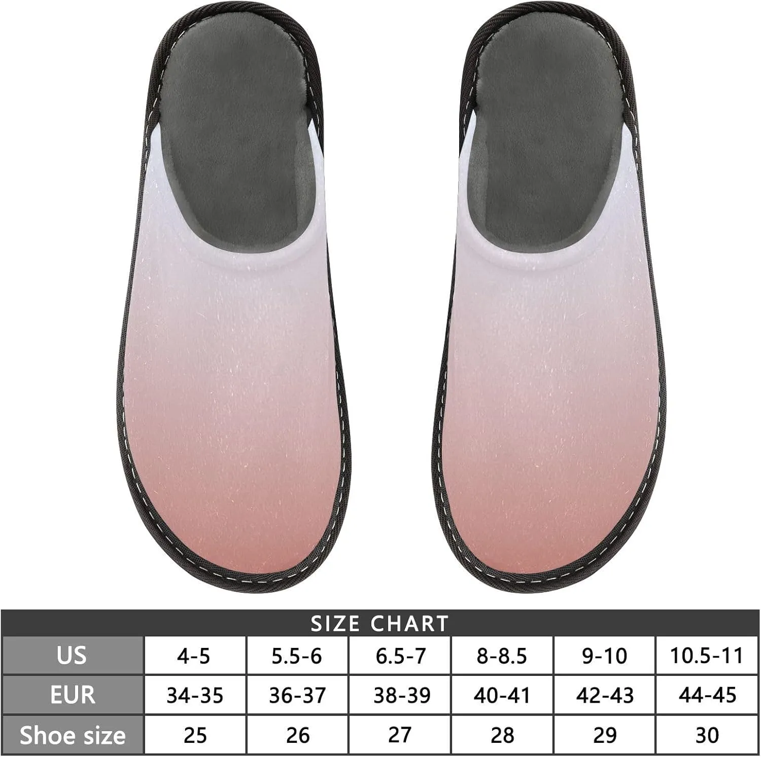 Navy Blue Green Gradient House Slippers for Women Men Non-Slip Winter Slippers
