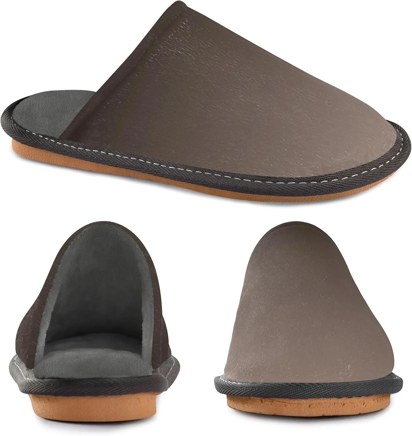 Navy Blue Green Gradient House Slippers for Women Men Non-Slip Winter Slippers