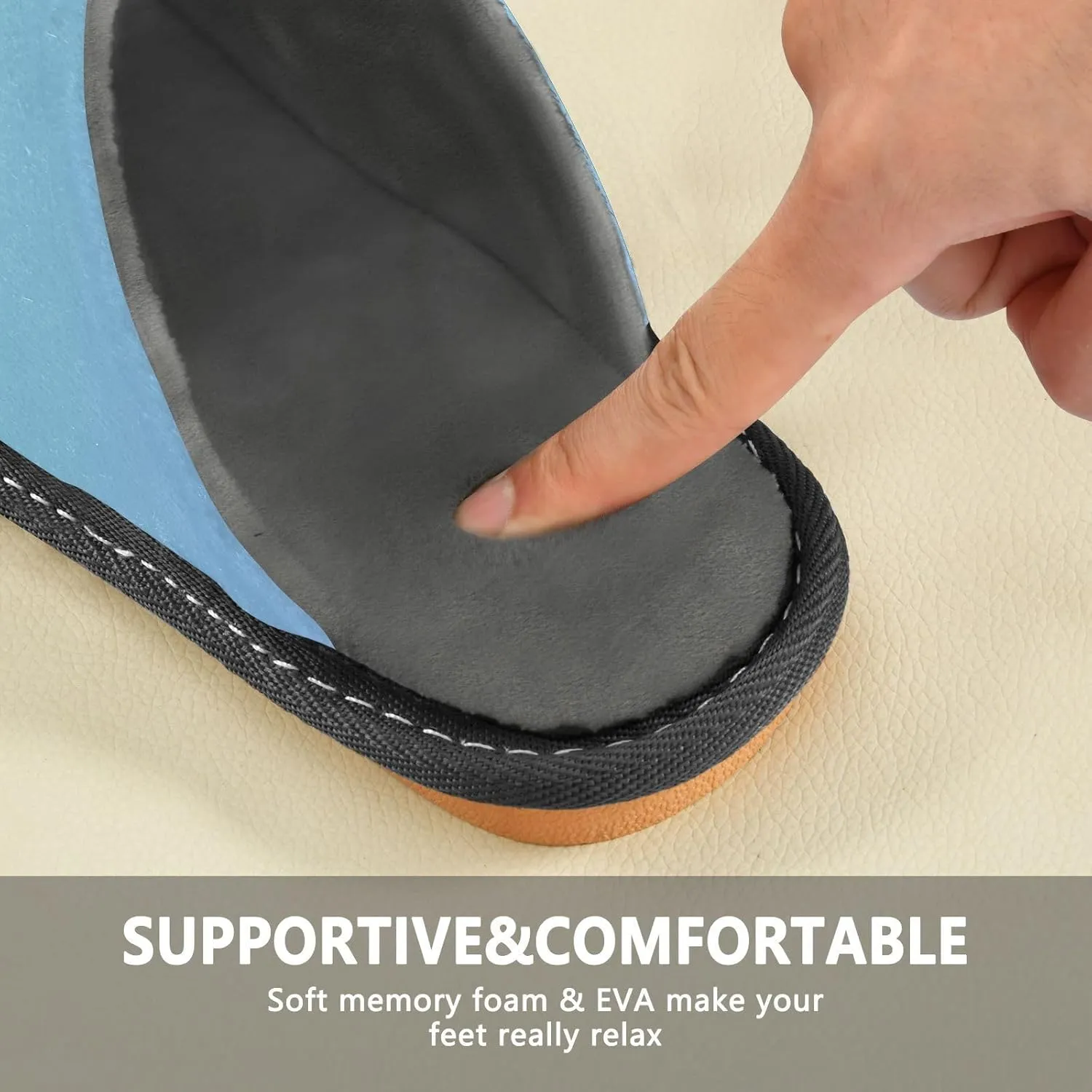 Navy Blue Green Gradient House Slippers for Women Men Non-Slip Winter Slippers