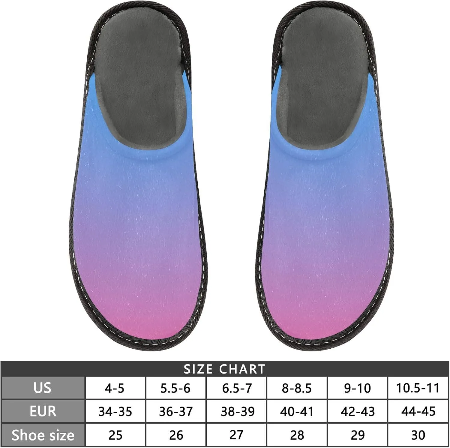 Navy Blue Teal Gradient House Slippers for Women Men Non-Slip Comfortable Slippers