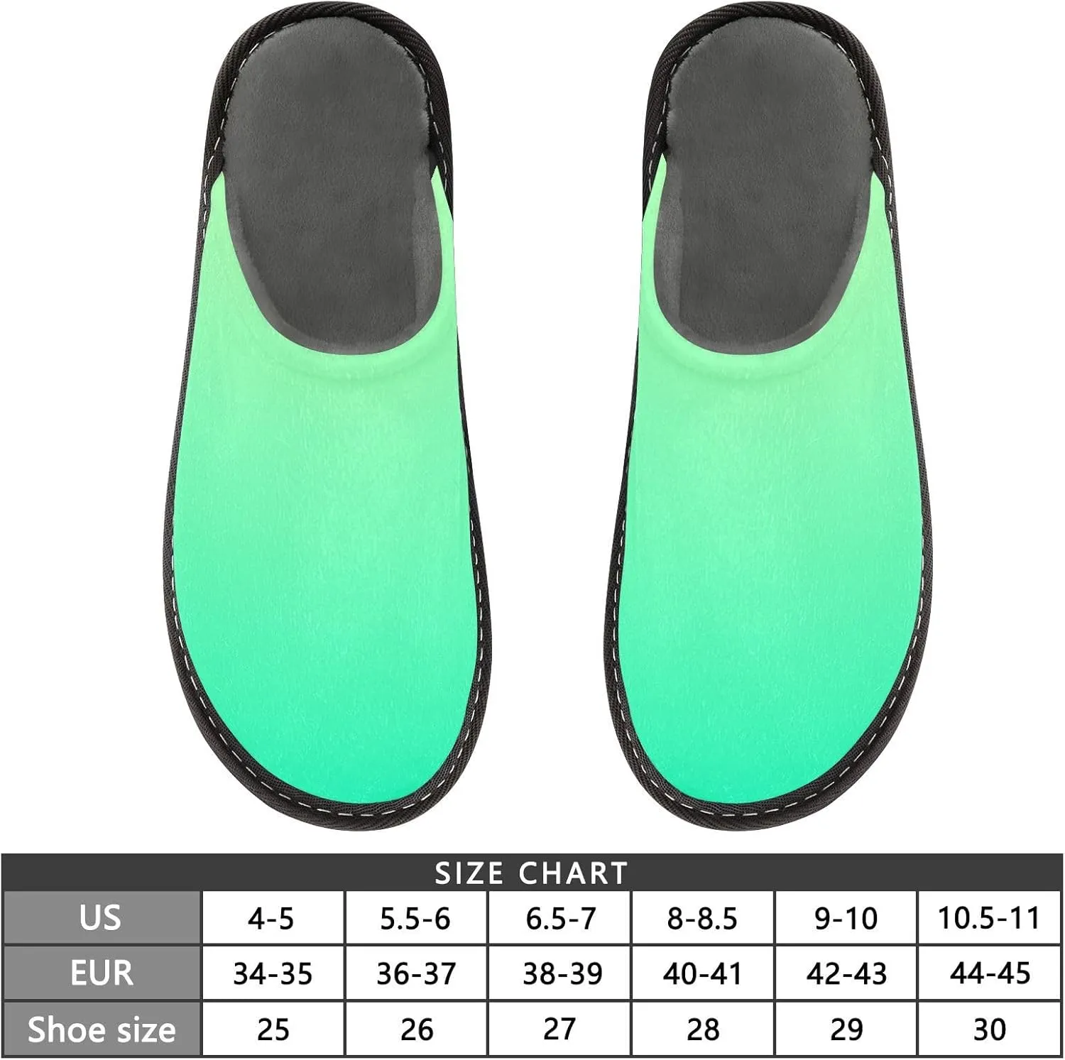 Navy Blue Teal Gradient House Slippers for Women Men Non-Slip Comfortable Slippers