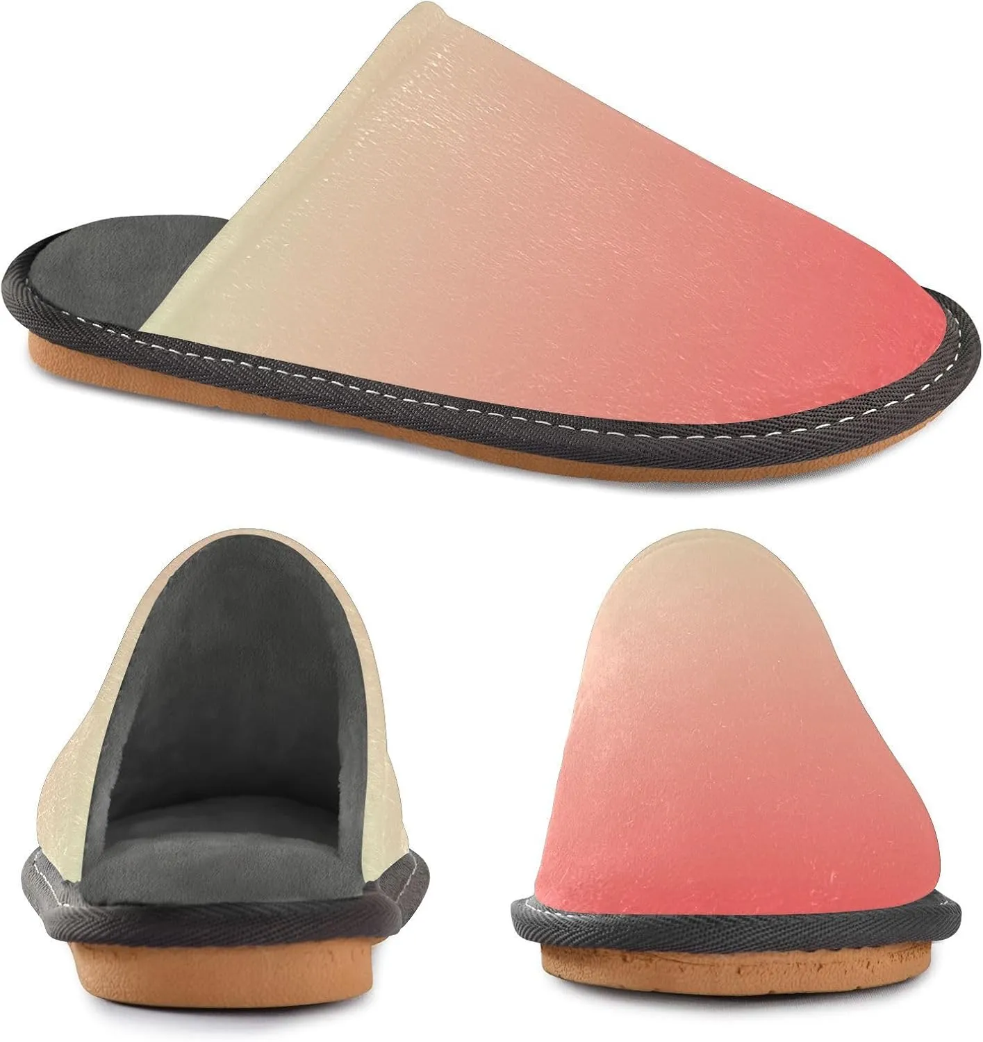 Navy Blue Teal Gradient House Slippers for Women Men Non-Slip Comfortable Slippers