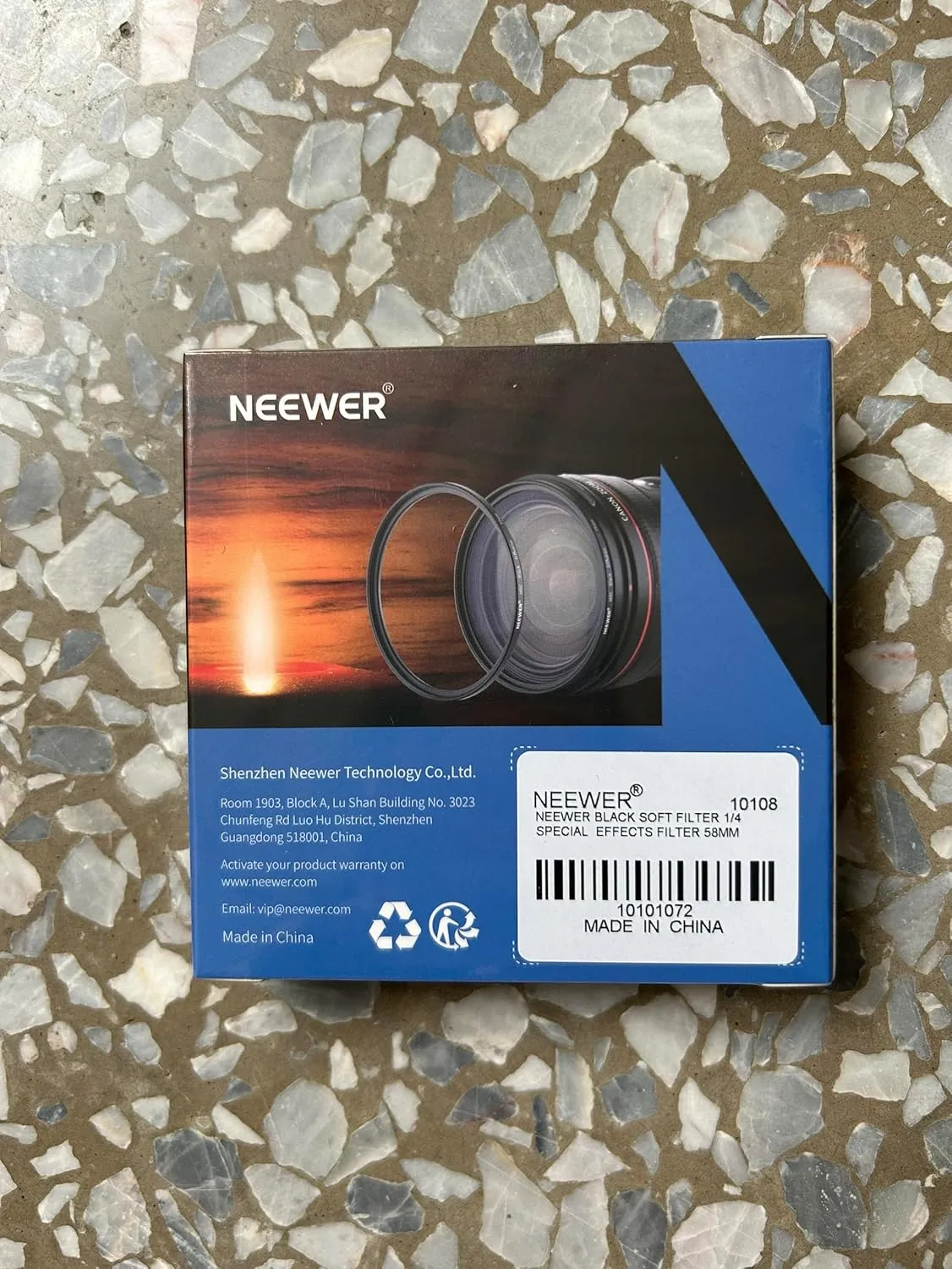 NEEWER 58mm Black Diffusion 1/4 Filter Mist Dreamy Cinematic Effect Filter Ultra Slim Water Repellent Scratch Resistant HD Optical Glass, 30 Layers Nano Coatings for Video/Vlog/Portrait Photography